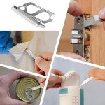 Keychain Pry Bar, gliship EDC Pry Bar with Carabiner, Heavy Duty Keychain Prybar Tool Mini Stainless Steel Multi Tool Everyday Carry for Men Women Minimalist Tool Opening Boxes, Turning Screws