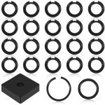Relaxweex 20 Sets 3/8" Impact Retaining Ring with O Ring Compatible with Milwaukee Type Wrenches 3/8 Impact Friction Ring Clip with O-ring Wrench Ring Retainer Ring Anvil Install Tool Included