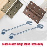 abcrelax Hinges Gap Adjusting Wrench,Door Hinge Adjustment Tool,Hinge Adjustment Wrench.Suitable Home Doors, windows(1PCS Medium: Double Head 14mm-18mm)