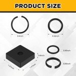 Relaxweex 20 Sets 3/8" Impact Retaining Ring with O Ring Compatible with Milwaukee Type Wrenches 3/8 Impact Friction Ring Clip with O-ring Wrench Ring Retainer Ring Anvil Install Tool Included