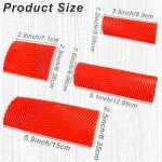 5 Pcs Wood Graining Tools, Natural Wood Grain Brushes Decorative Wood Grain Tools, Soft Rubber Wood Grain Maker Painting Look Like Wood Pattern DIY Faux Wood Texture for Decorative Painting