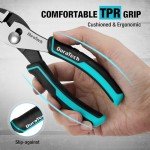 DURATECH 6 Inch Slip Joint Pliers, Small Pliers with Comfortable TPR Handle, Pliers Tool Forged from High Carbon Steel, Swivel Rivet, Pliers for Tightening, Loosening and Gripping Nuts and Bolts