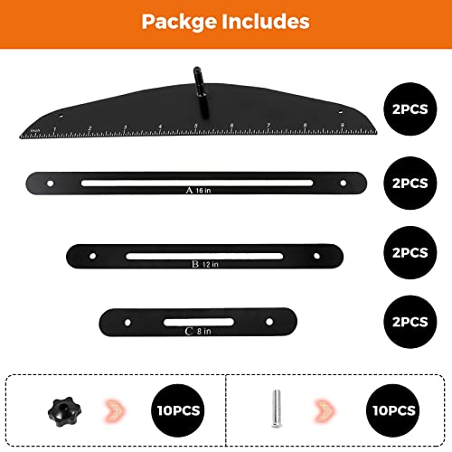 BEAMNOVA Stair Treads Gauge Template Tool,11-60 inch Length Black Adjustable Measuring with Scale Stair Tool for Stairs, Risers, Shelf and Cutting Drywall, Many Types of Layout Projects