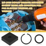 Relaxweex 20 Sets 3/8" Impact Retaining Ring with O Ring Compatible with Milwaukee Type Wrenches 3/8 Impact Friction Ring Clip with O-ring Wrench Ring Retainer Ring Anvil Install Tool Included