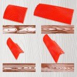 5 Pcs Wood Graining Tools, Natural Wood Grain Brushes Decorative Wood Grain Tools, Soft Rubber Wood Grain Maker Painting Look Like Wood Pattern DIY Faux Wood Texture for Decorative Painting