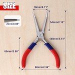 GOLD DEER Bent Nose Pliers with Smooth Jaw Mini Bent Nose Pliers Mini Jewelry Pliers Tweezers Long Nose Pliers Micro jewelry pliers With Comfort Grip Handles For Bending Wire Gripping