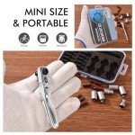 COTOUXKER Mini Ratchet Set, Right Angle Screwdriver set with 1/4 Mini Flex Ratchet Wrench and Bits Sockets for Tight Spaces(Ratchet wrench with bits and socket)