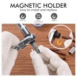 COTOUXKER Mini Ratchet Set, Right Angle Screwdriver set with 1/4 Mini Flex Ratchet Wrench and Bits Sockets for Tight Spaces(Ratchet wrench with bits and socket)