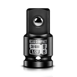 MTO 1/2" Female to 3/4" Male Impact Socket Adapter, 1/2-Inch Impact Socket Adapter, Chrome Molybdenum Alloy Steel