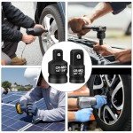 2 PCS Black Impact Adapter, 3/8 to 1/2 Socket Adapter and 1/2 to 3/8 Socket Adapter for Breaker Bar Wrench Conversion Kit, 1/2 Inch to 3/8 Inch/ 3/8 Inch to 1/2 Inch Steel Impact Adapter Set