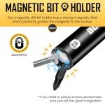 BOEN Impact Socket Adapter & Magnetic Bit Holder | 4 Pieces of 1/4-Inch Hex Shank Extension to 1/4", 3/8", and 1/2" Drive