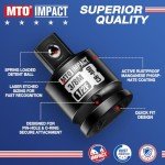 MTO 4-Piece Impact Socket Adapter and Reducer Set, 1/4" & 3/8" & 1/2" Impact Driver Conversions for Impact Wrench, Chrome Molybdenum Alloy Steel