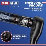 MTO 1/2" Female to 3/4" Male Impact Socket Adapter, 1/2-Inch Impact Socket Adapter, Chrome Molybdenum Alloy Steel