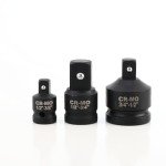 JOVANT Impact Socket Adapter Set, 3/4" to 1/2", 1/2" to 3/4", 1/2" to 3/8" Socket Adapter, Socket Reducer Set for Impact Wrench/Drill/Driver, 3pcs