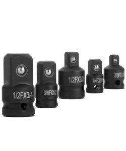 Bates- Impact Socket Adapter and Reducer Set, 5 pcs, 1/4", 3/8", 1/2", 3/4" Drive Impact Socket Adapter Set, 1/2 to 3/8 Socket Adapter, 3/8 to 1/2 Socket Adapter, 1/2 to 3/8 Impact Adapter Set