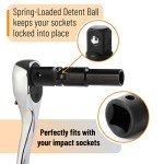 Bates- Impact Socket Adapter and Reducer Set, 5 pcs, 1/4", 3/8", 1/2", 3/4" Drive Impact Socket Adapter Set, 1/2 to 3/8 Socket Adapter, 3/8 to 1/2 Socket Adapter, 1/2 to 3/8 Impact Adapter Set