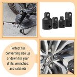 Bates- Impact Socket Adapter and Reducer Set, 5 pcs, 1/4", 3/8", 1/2", 3/4" Drive Impact Socket Adapter Set, 1/2 to 3/8 Socket Adapter, 3/8 to 1/2 Socket Adapter, 1/2 to 3/8 Impact Adapter Set