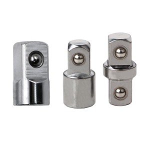 TorSor 3 Pack Impact Socket Adapter Set Joint Chrome 3/8" Coupler + 3/8" to 1/4" + 1/2" to 1/4" Extension Converter Reducer for Wrench Ratchet Driver Bit Drill Car Maintenance Construction Work