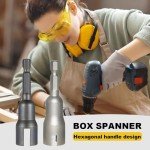 2 Packs Power Wing Nut Driver Set, 2025 New Wing Nut Driver Bit Wing Nut Socket Wrenches Tools Set, 1/4" Hex Shank Drills Bits for Panel Nuts Screws Bolt (Black)