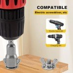 2 Packs Power Wing Nut Driver Set, 2025 New Wing Nut Driver Bit Wing Nut Socket Wrenches Tools Set, 1/4" Hex Shank Drills Bits for Panel Nuts Screws Bolt (Black)