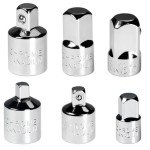 Auniwaig Socket Adapter and Reducer Set 6pcs, 1/4" 3/8" 1/2" SAE Drive Socket Adapter Kit, Square Ratchet Wrench Socket Extension & Converter for Car and Construction Work, Cr-V Steel