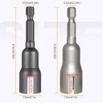 2 Packs Power Wing Nut Driver Set, 2025 New Wing Nut Driver Bit Wing Nut Socket Wrenches Tools Set, 1/4" Hex Shank Drills Bits for Panel Nuts Screws Bolt (Silver)