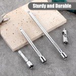 4Pcs 1/4 Inch Drive Extension Bar Set, Swivel Socket Set 2, 4, and 6 Inch Extensions and 1/4 Inch drive Universal Joint Socket