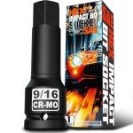 Aiourx 1/2" Drive Hex Bit SAE Socket H9/16 Inch, Allen Bit Socket, Premium Cr-Mo Steel, for Removing Loosening Hexagon Bolts