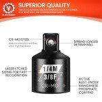 BLACKROBOT 2PCS Socket Adapter and Reducer Set, 3/8" to 1/4" & 1/4" to 3/8" Impact Socket Adapter Set, SAE Drive Cr-Mo Steel Exceeds ANSI Standards, Square Drive Adapter for Impact Driver Wrench