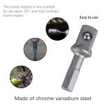 Drill socket adapter for Makita impact driver socket adapter ，Shockwave Impact Hex Shank Socket Adapter Set，Holds Sockets ，3 Pieces