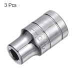 HARFINGTON 3pcs 6-Point Socket 1/2" Drive 9mm Metric 1.5" Length 45# Steel Shallow Sockets Mirror Polishing Chrome Sockets for Car Repair Mechanical Maintenance Home Use