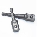 1/4 hex to 1/2 socket adapter,1/4" Hex to 1/2" Square Socket Bit Adapter,Power Tool Replacement Part Adapter Suitable for Drill Driver Socket Driver Electric and Pneumatic Drill (4 Pieces)