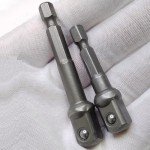 1/4 hex to 3/8 Socket Adapter,1/4" Hex to 3/8" Square Socket Bit Adapter,Power Tool Replacement Part Adapter Suitable for Drill Driver Socket Driver Electric and Pneumatic Drill (4 Pieces)