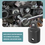 TOKDOOT Impact Socket Adapter CMMT99278 and Reducer Set replacement for CRAFTSMAN 3/8 to 1/2 socket adapter-Universal Socket Adapter Set-black 4-pcs