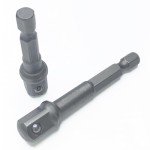 1/4 hex to 3/8 Socket Adapter,1/4" Hex to 3/8" Square Socket Bit Adapter,Power Tool Replacement Part Adapter Suitable for Drill Driver Socket Driver Electric and Pneumatic Drill (4 Pieces)
