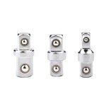 Aerzenevan 3pcs 1/2",1/4" and 3/8" Square Drive Adapters,Double-head External Square Internal Hexagonal Connector Electric Wrench