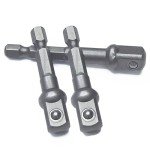 1/4 hex to 3/8 Socket Adapter,1/4" Hex to 3/8" Square Socket Bit Adapter,Power Tool Replacement Part Adapter Suitable for Drill Driver Socket Driver Electric and Pneumatic Drill (4 Pieces)