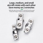 Aerzenevan 3pcs 1/2",1/4" and 3/8" Square Drive Adapters,Double-head External Square Internal Hexagonal Connector Electric Wrench
