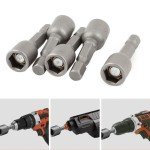 10 pieces Magnetic Socket Adapter 8mm, Fixinus 1/4" Hex Socket Adapter Drill Bit Nut Driver Set Socket Wrench Extension for Power Tools, 42mm Length