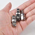 Aerzenevan 3pcs 1/2",1/4" and 3/8" Square Drive Adapters,Double-head External Square Internal Hexagonal Connector Electric Wrench