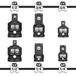 StrugDeas 6 Piece impact Socket Adapter and Reducer Set, 1/4", 3/8", 1/2" Chrome Vanadium Steel impact Ratchet/Socket Extension/Conversion Kit for automotive maintenance and construction engineering
