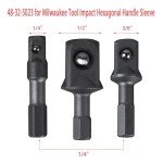 48-32-5023 Insert Socket Set, Holds Sockets for Milwaukee 1/2 to 3/8 impact adapter-BLACK