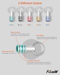 FiLwW Bit Holder Keychain,5Pcs 1/4 Quick Release Driver Bit Catchers Tool Gifts for Men,Stripe Quick-Change Extension Bar Keychain Drill Screw Adapter Portable for Organizer Tool Pouch,Tool Bag