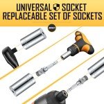 boen Super Universal Socket Tool Set Gifts for Men | Self-adjusting Fits (7mm-19mm) with Power Drill Adapter | Christmas Fathers Day Ideal Gift Stocking Stuffers for Dad, Husband, Handyman, Boyfriend