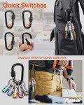 FiLwW Bit Holder Keychain,5Pcs 1/4 Quick Release Driver Bit Catchers Tool Gifts for Men,Stripe Quick-Change Extension Bar Keychain Drill Screw Adapter Portable for Organizer Tool Pouch,Tool Bag