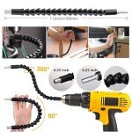 21pcs Flexible Drill Bit Extension, Flexible Screwdriver Socket Wrench Shaft Tip, Wrench Extender Drill Bit Holder Set,Universal Tools Screwdriver Bit Kit