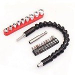 21pcs Flexible Drill Bit Extension, Wrench Extender Drill Bit Holder Set, Flexible Screwdriver Socket Wrench Shaft Tip, Universal Tools Screwdriver Bit Kit