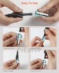 FiLwW Bit Holder Keychain,5Pcs 1/4 Quick Release Driver Bit Catchers Tool Gifts for Men,Stripe Quick-Change Extension Bar Keychain Drill Screw Adapter Portable for Organizer Tool Pouch,Tool Bag
