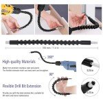 21pcs Flexible Drill Bit Extension, Wrench Extender Drill Bit Holder Set, Flexible Screwdriver Socket Wrench Shaft Tip, Universal Tools Screwdriver Bit Kit