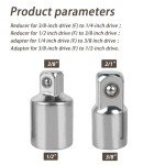 TOKDOOT Impact Socket Adapter and Reducer Set for DEWALT DWMT75310B 3/8-Inch to 1/2-Inch Drive Adapter 1/2" to 3/8"-2pcs